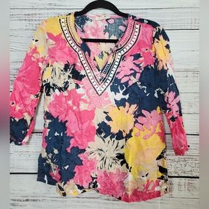 Charter Club S Petite Linen Top